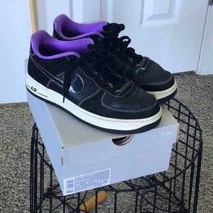Nike Air Force 1 LV8, black, youth size 7, with original box.